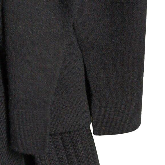 Modern Citizen Milly Zip Collar Navy Blue Sweater Dress Mini Split Sleeve L New - Picture 4 of 10